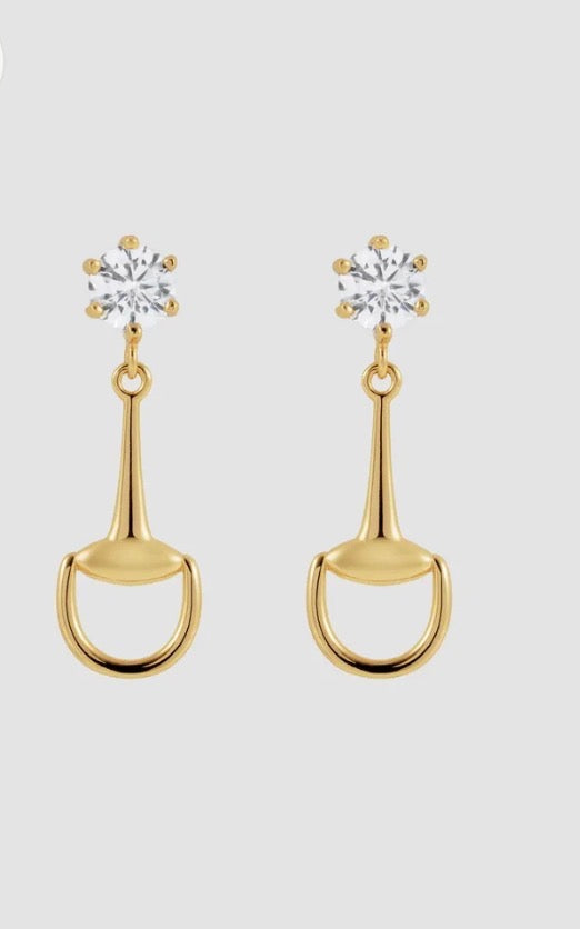 Isabelle - Horsebit Earrings Gold