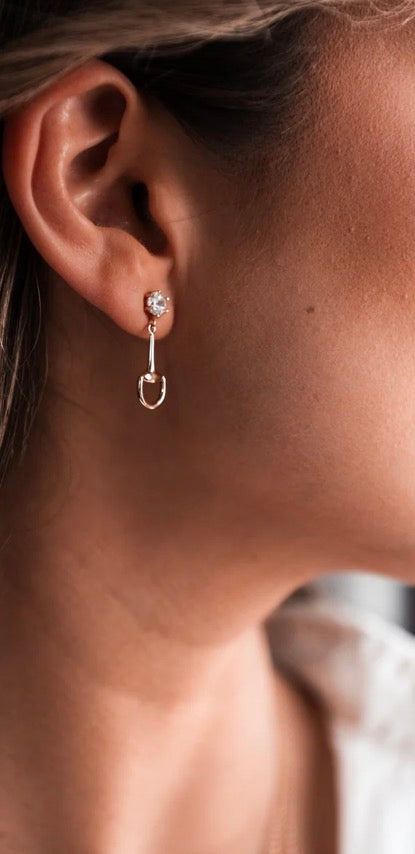 Isabelle - Horsebit Earrings Gold