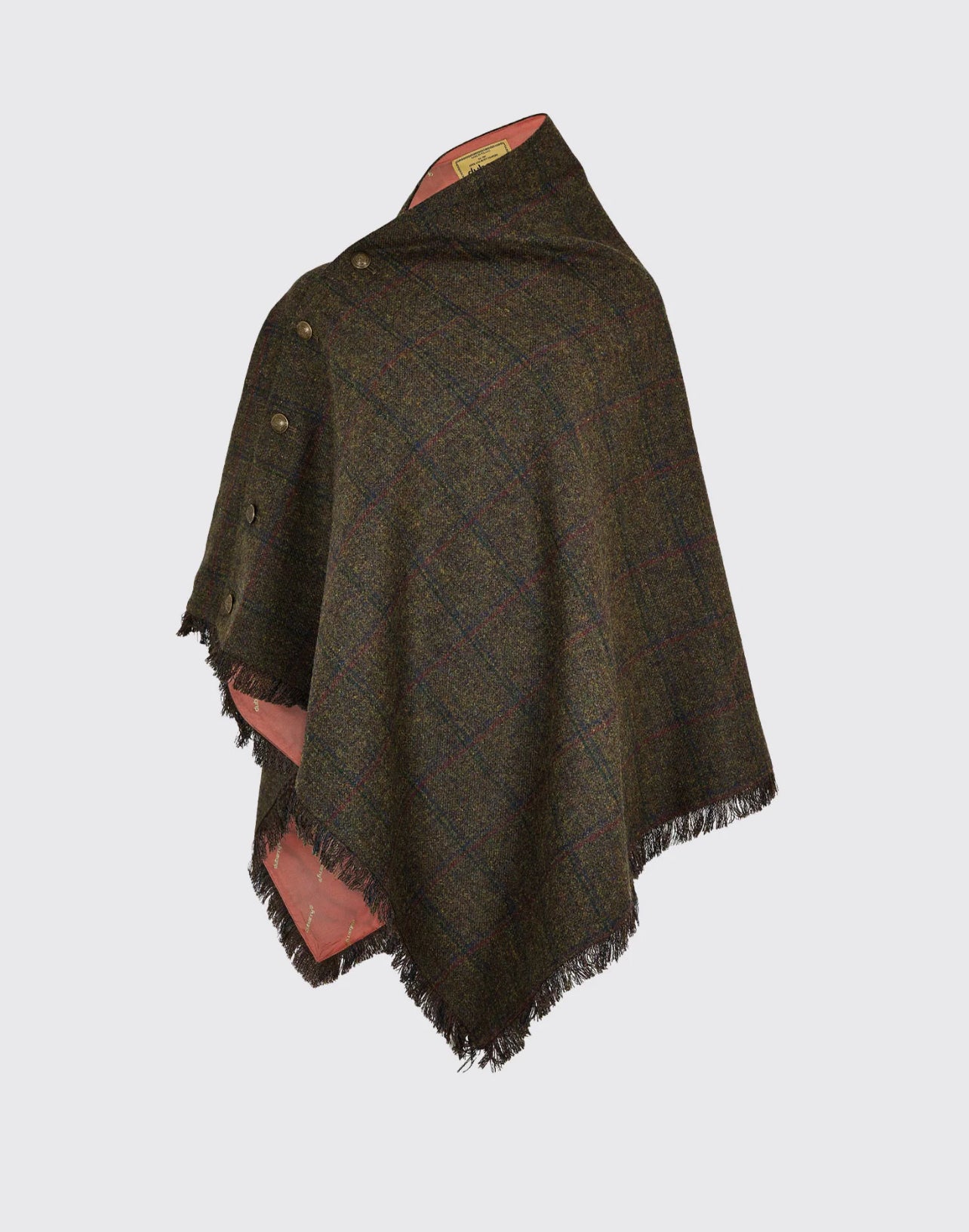 Dubarry Poncho tweed hemlock med Scotsk tweed I 100% ull