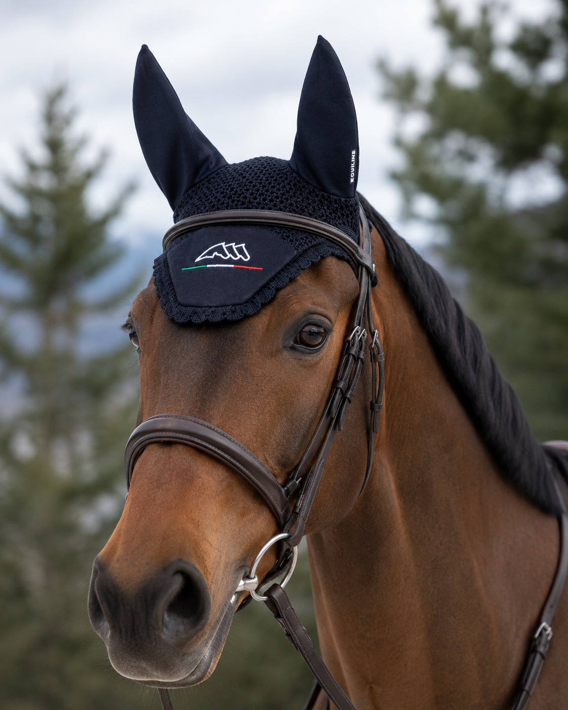Ørehette med Equiline logo