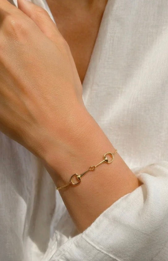 Isabell - Horsebit Bracelet Gull