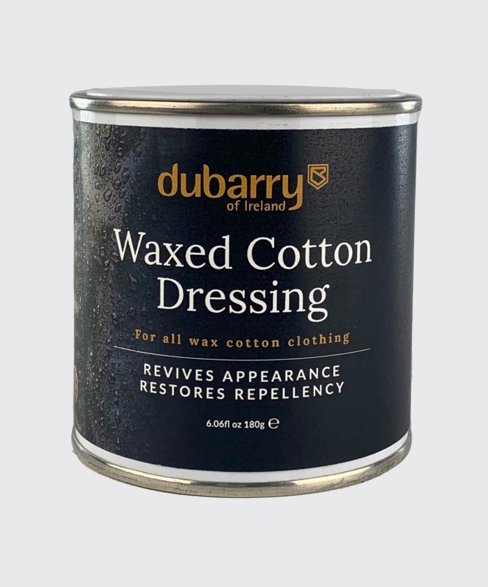 Waxed cotton dressing