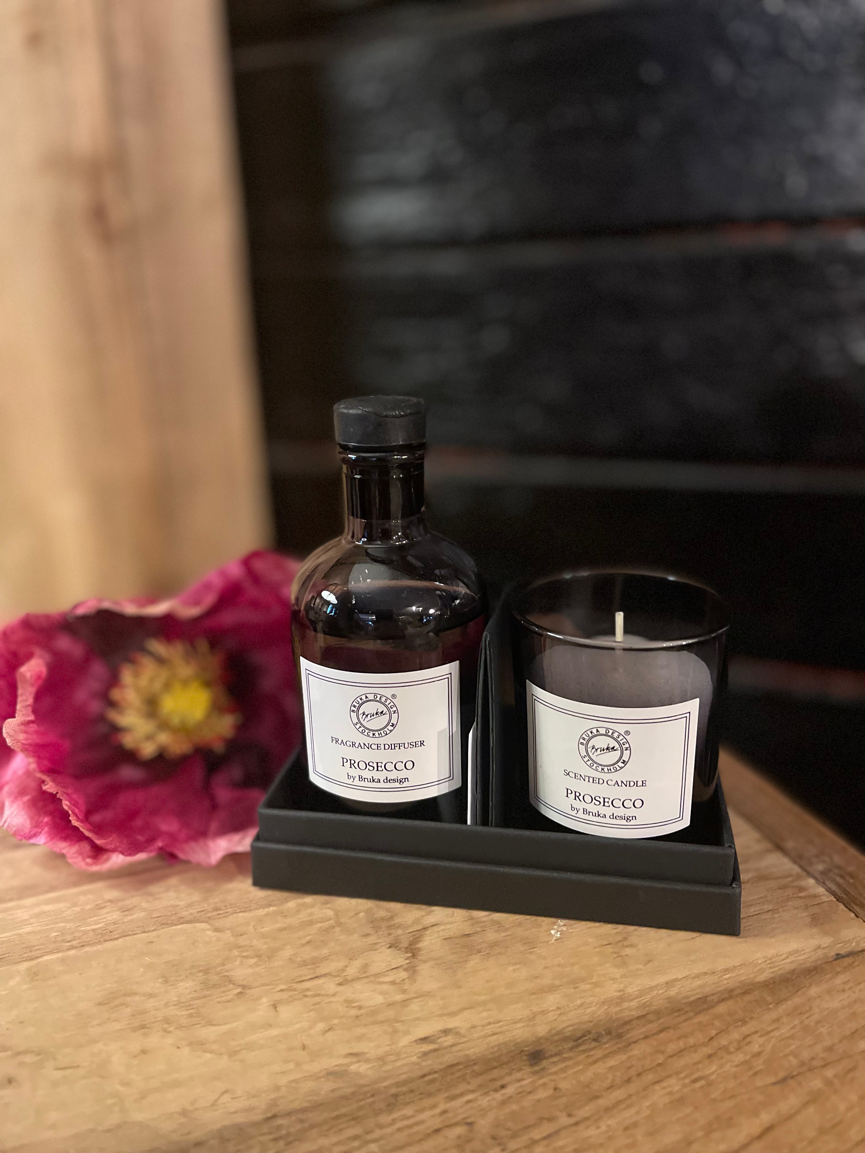 Duftlys og Duftpinne Prosecco Gift box